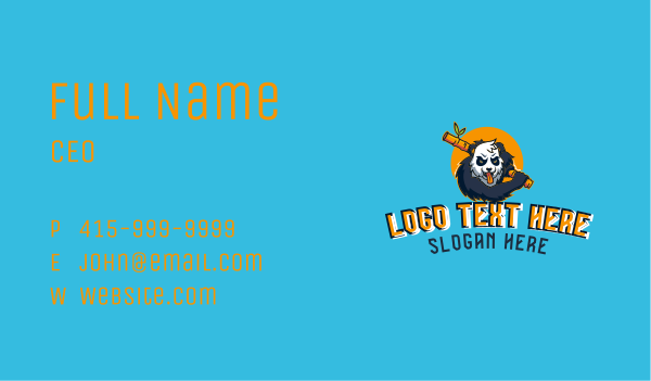 Angry Gaming Panda Business Card Design Image Preview