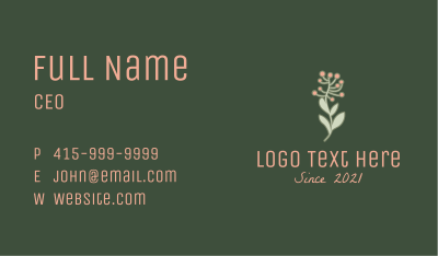 Botanical Natural Oil  Business Card Image Preview