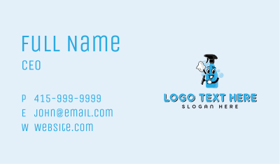 Janitorial Clean Spray Bottle Business Card Image Preview