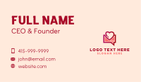 Heart Message Chat Business Card Design