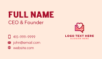Heart Message Chat Business Card Image Preview