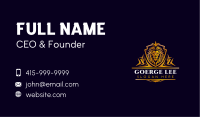 Lion Crown Shield Business Card Image Preview