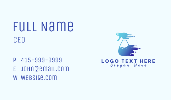 Water Cleaning Sanitation Business Card Design Image Preview