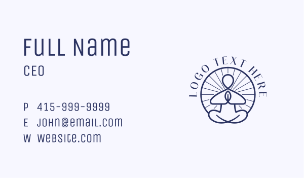 Reiki Meditation Yoga Business Card Design Image Preview