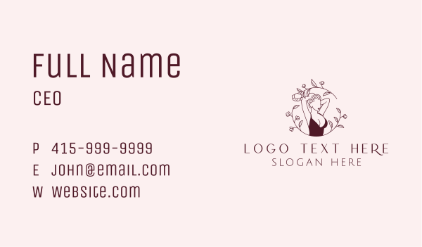 Floral Sexy Lingerie Business Card Design Image Preview