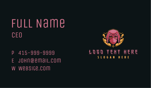 Ninja Smoke Gaming Business Card Design Image Preview