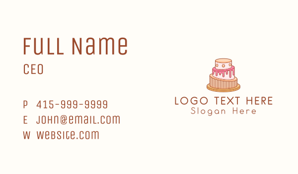 Big Cake Shop Business Card Design Image Preview