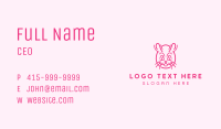 Pink Easter Rabbit  Business Card Image Preview