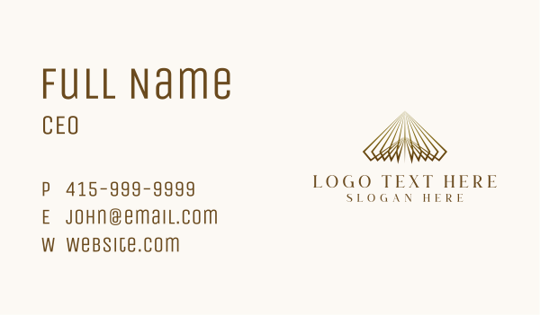 Luxe Pyramid Triangle Business Card Design Image Preview