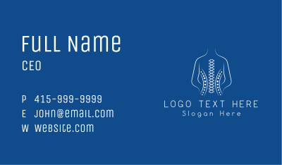 Human Spine Chiropractor Business Card