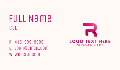 Professional Modern Letter R Business Card Image Preview