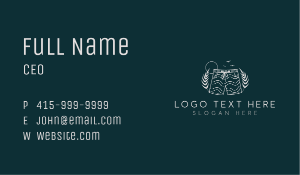Beach Shorts Trouser Business Card Design Image Preview