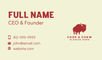 Bison Buffalo Wild Business Card Image Preview