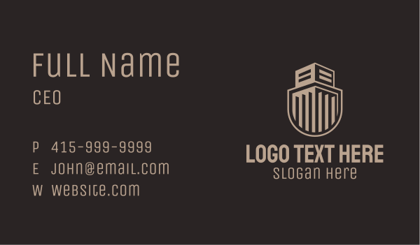 Building Guard Shield Business Card Design Image Preview