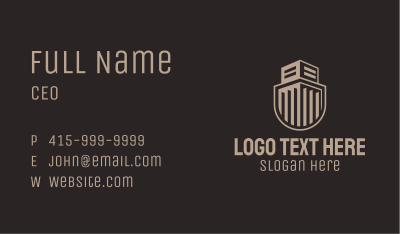 Building Guard Shield Business Card