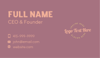 Retro Pastel Wordmark Business Card Image Preview