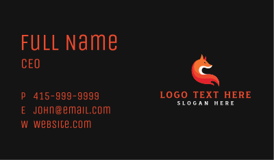 Gaming Wild Fox  Business Card Image Preview