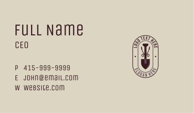 Lawn Gardening Shovel Business Card Image Preview