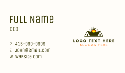 Roofing Residence Contractor Business Card Image Preview