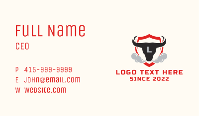 Bull Shield Lettermark Business Card