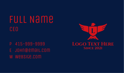 Red Eagle Letter  Business Card