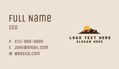 Mountain Sun Face Business Card Image Preview