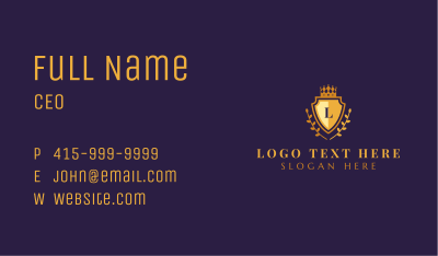 Gold Shield University Business Card Image Preview
