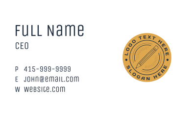 Educational Learning Seal  Business Card