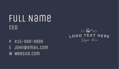 Business Restaurant Wordmark Business Card Image Preview