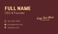 Classy Script Wordmark Business Card Image Preview