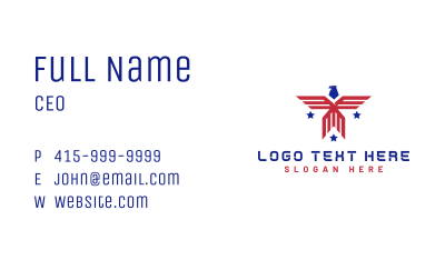 Patriotic American Eagle Business Card Image Preview