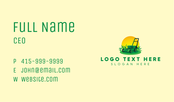 Lawn Mower Landscaping Business Card Design Image Preview