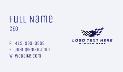 Racing Drive Flag Business Card Image Preview