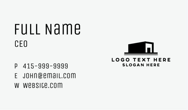 Minimalist Storage Warehouse Business Card Design Image Preview