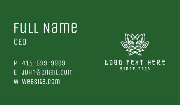 White Dragon Plant  Business Card Design Image Preview