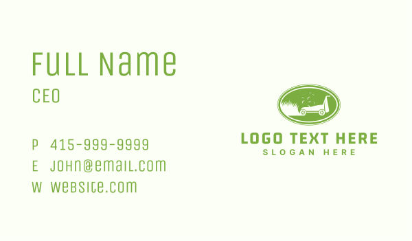 Grass Trimmer Lawn Mower Business Card Design Image Preview