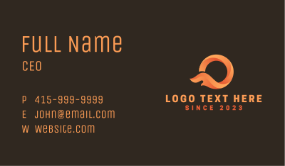 Heating Flame Letter O Business Card Image Preview