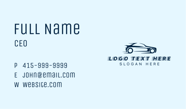 Fast Race Car Business Card Design Image Preview