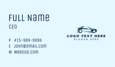 Fast Race Car Business Card Image Preview