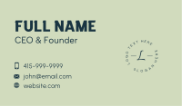 Round Company Brand Letter Business Card Image Preview