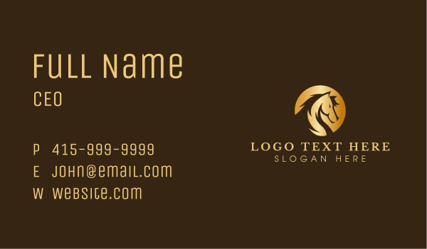 Horse Bronco Stallion Business Card Design Image Preview