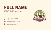 Forest Camping Tent Business Card Design