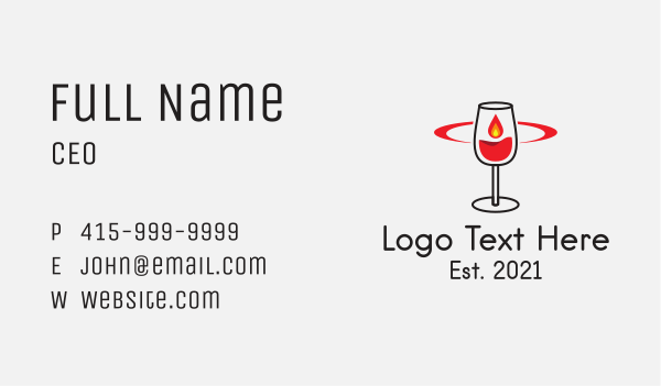 Candle Wine Liquor  Business Card Design Image Preview