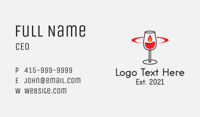 Candle Wine Liquor  Business Card