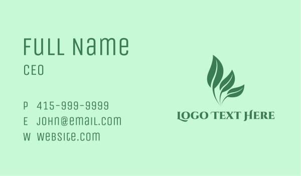 Herbal Plant Horticulture Business Card Design Image Preview