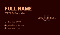 Graphic Brand Wordmark  Business Card Design