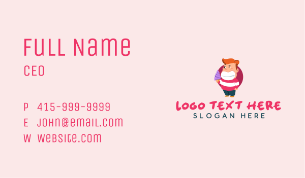 Boy Ice Cream Dessert Business Card Design Image Preview