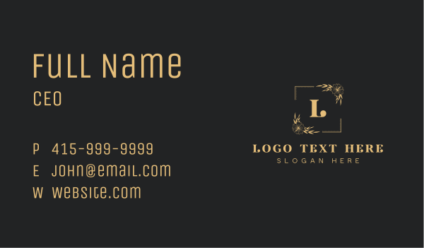 Floral Luxury Cosmetics Business Card Design Image Preview