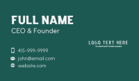 White Chalk Wordmark Business Card Image Preview