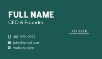White Chalk Wordmark Business Card Image Preview
